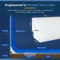 10 Pack Peel & Stick Pool Cove 40FT for Above Ground Pools HDPE Sand Cove Liner