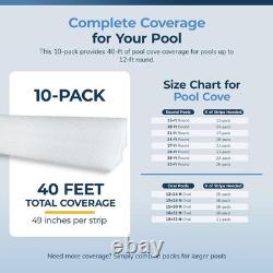 10 Pack Peel & Stick Pool Cove 40FT for Above Ground Pools HDPE Sand Cove Liner