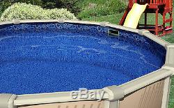 10' x 15' Oval Overlap Cracked Glass Above Ground Swimming Pool Liner 20 Gauge