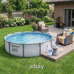 10' x 30 Above Ground Pool Steel Frame Round Swimming Pool Set Filter Pump