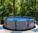 10ft Round Above Ground Swimming Pool Steel Frame Prismatic Stone Pump Set Patio