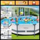 10ft x 30in Above Ground Frame Pool Durable Deep Swimming Pool for Summer Fun