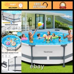 10ft x 30in Above Ground Frame Pool Durable Deep Swimming Pool for Summer Fun