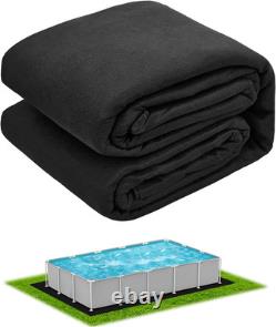 12' × 24' Rectangle Pool Liner Pad for Above Ground Pool, Durable Pre-Cut Under