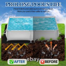 12' × 24' Rectangle Pool Liner Pad for Above Ground Pool, Durable Pre-Cut Under