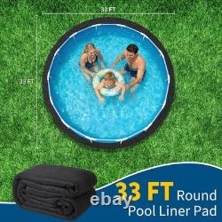 12-33 FT Non-Woven Pool Liner Pad Heavy Duty Fabric for Above Ground Pools Rou