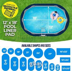 12-Foot-By-18-Foot Oval Pool Liner Pad for above Ground Pools under Pool Paddi
