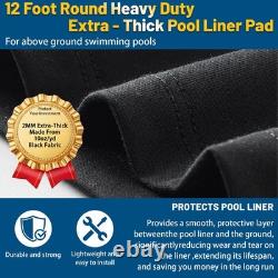 12 Round Pool Liner Pad, Above Ground Pool Padding, Ground Cloth Underlayment