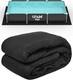 12 X 24 Foot Rectangle Pool Liner Pad For Above Ground Pools, Under Pool Mat Pre