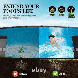 12 X 24 Foot Rectangle Pool Liner Pad For Above Ground Pools, Under Pool Mat Pre