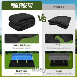 12 X 24 Foot Rectangle Pool Liner Pad For Above Ground Pools, Under Pool Mat Pre