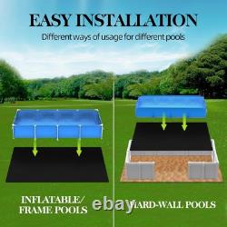 12 X 24 Foot Rectangle Pool Liner Pad For Above Ground Pools, Under Pool Mat Pre
