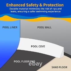 12 ft Round Pool Liner for Above-Ground Steel Wall Pools Weather Resistant