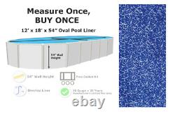 12' x 18' x 54 Oval Overlap 20 Gauge Swimming Pool Liner (Choose Pattern)