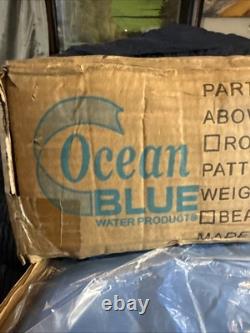 12 x 21 Ovaloverlap Above Ground Swimming Pool Liner Blue Patterned. Open Box