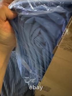 12 x 21 Ovaloverlap Above Ground Swimming Pool Liner Blue Patterned. Open Box