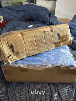 12 x 21 Ovaloverlap Above Ground Swimming Pool Liner Blue Patterned. Open Box