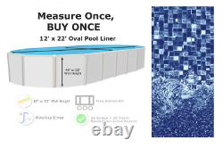 12 x 22 Oval 25 Gauge Overlap Above Ground Swimming Pool Liner Choose Pattern