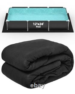 12 x 24 Foot Rectangle Pool Liner Pad for Above Ground Pools, Under Pool Mat