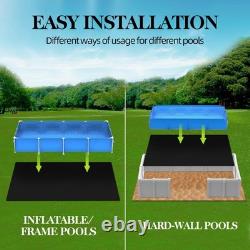 12 x 24 Foot Rectangle Pool Liner Pad for Above Ground Pools, Under Pool Mat