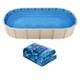 12' x 24' Oval Above Ground Swimming Pool Liner Overlap Blue, 48-54 Steel Wall