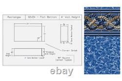 12' x 24' Rectangle 4' Flat Bottom Swimming Pool Liner use with Fanta-SeaT Pool