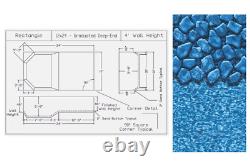 12' x 24' Rectangle 5½' Deep End Swimming Pool Liner for use with Kayak Pools