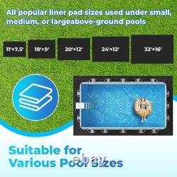 12' x 24' Rectangle Heavy Duty Pool Liner Pad Above Ground Padding Underlayment