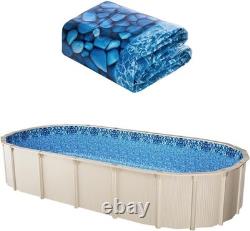 12 x 24 ft Oval Pool Liner, Overlap Style Above Ground Pool Liners, 48-to-54i