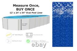 12' x 24' x 54 Oval Unibead 20 Gauge Swimming Pool Liner (Choose Pattern)