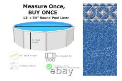 12' x 54 Round Unibead 25 Gauge Swimming Pool Liner (Choose Pattern)