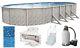 12'x24'x52 Ft Oval MEADOWS Above Ground Swimming Pool with Liner, Step & Filter