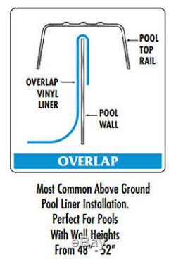 12'x25'x54 Ft Oval Overlap Bahama Above Ground Swimming Pool Liner-25 Gauge