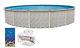 12'x52 Ft Round MEADOWS Above Ground Swimming Pool with Caribbean Fish Liner Kit