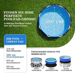 12Ft Heavy Duty Black Pool Liner Pad for Above Ground Pool 300GSM
