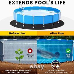 12Ft Round Heavy Duty Pool Liner Pad for Above Ground Swimming Pools, Protect