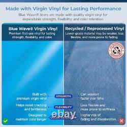 12ft Round Overlap Pool Liner for Above Ground Pools Durable, Waterproof, Blue