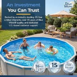 12ft Round Overlap Pool Liner for Above Ground Pools Durable, Waterproof, Blue