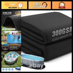 12x18 ft Oval Pool Liner Pad Heavy Duty Puncture Resistant Geotextile Mat, Cus