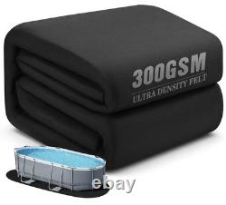 12x18 ft Oval Pool Liner Pad Heavy Duty Puncture Resistant Geotextile Mat, Cus