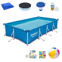 13in1 SWIMMING POOL BESTWAY 400cm x 211cm x 81cm Above Ground Square Pool +PATCH