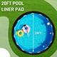 15/20 Ft Diameter Round Pool Liner Pad Above Ground Swimming Pool, Premium Pad