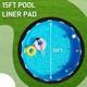 15/20 Ft Round Above-Ground Pool Liner Pad Prevent Punctures & Extend Liner Life
