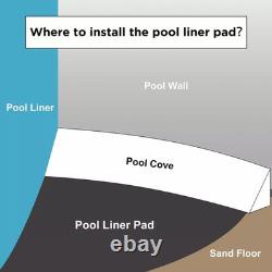 15' Black Swimming Pool Liners for Padding and Protection for Above Ground Pools