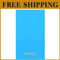 15-Foot Round Blue Overlap Liner Durable Heavy Gauge Vinyl with UV Protection