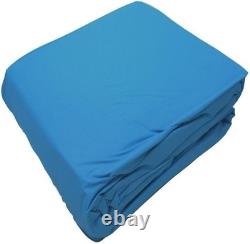15-Foot Round Blue Overlap Liner Durable Heavy Gauge Vinyl with UV Protection