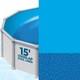 15 Foot Round Pool Liner 48 & 52 Inch Above Ground Swimming Pools Overlap Pool