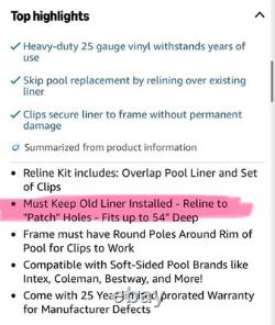 15' Liner World Replacement Pool Liner