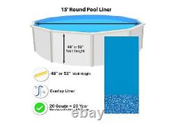 15' Round 20 Gauge Overlap Above Ground Swimming Pool Liner (Choose Pattern)