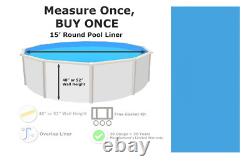 15' Round 30 Gauge Oveverlap Above Ground Swimming Pool Liner (Choose Pattern)
